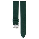 Strap - Bracelet Veau grainé Vert surpiqure ton sur ton