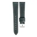 Strap - Bracelet Veau grainé Vert surpiqure ivoire
