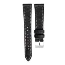Strap - Bracelet Veau grainé Noir surpiqure ivoire