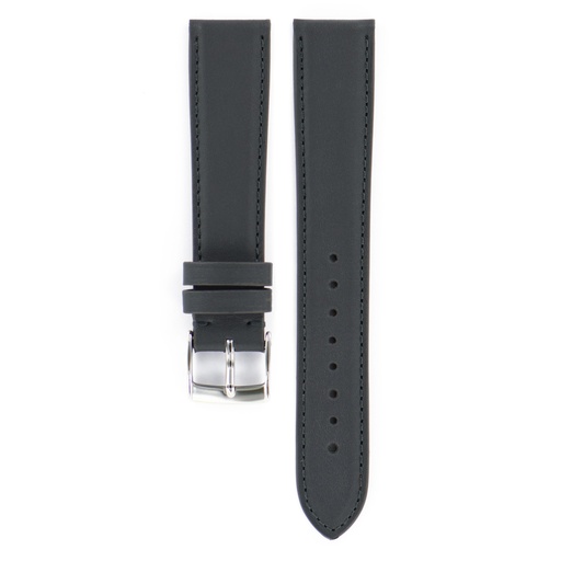 [ST.CUI.VGRGRI.001.20] Strap - Bracelet Veau grainé Gris surpiqure ton sur ton